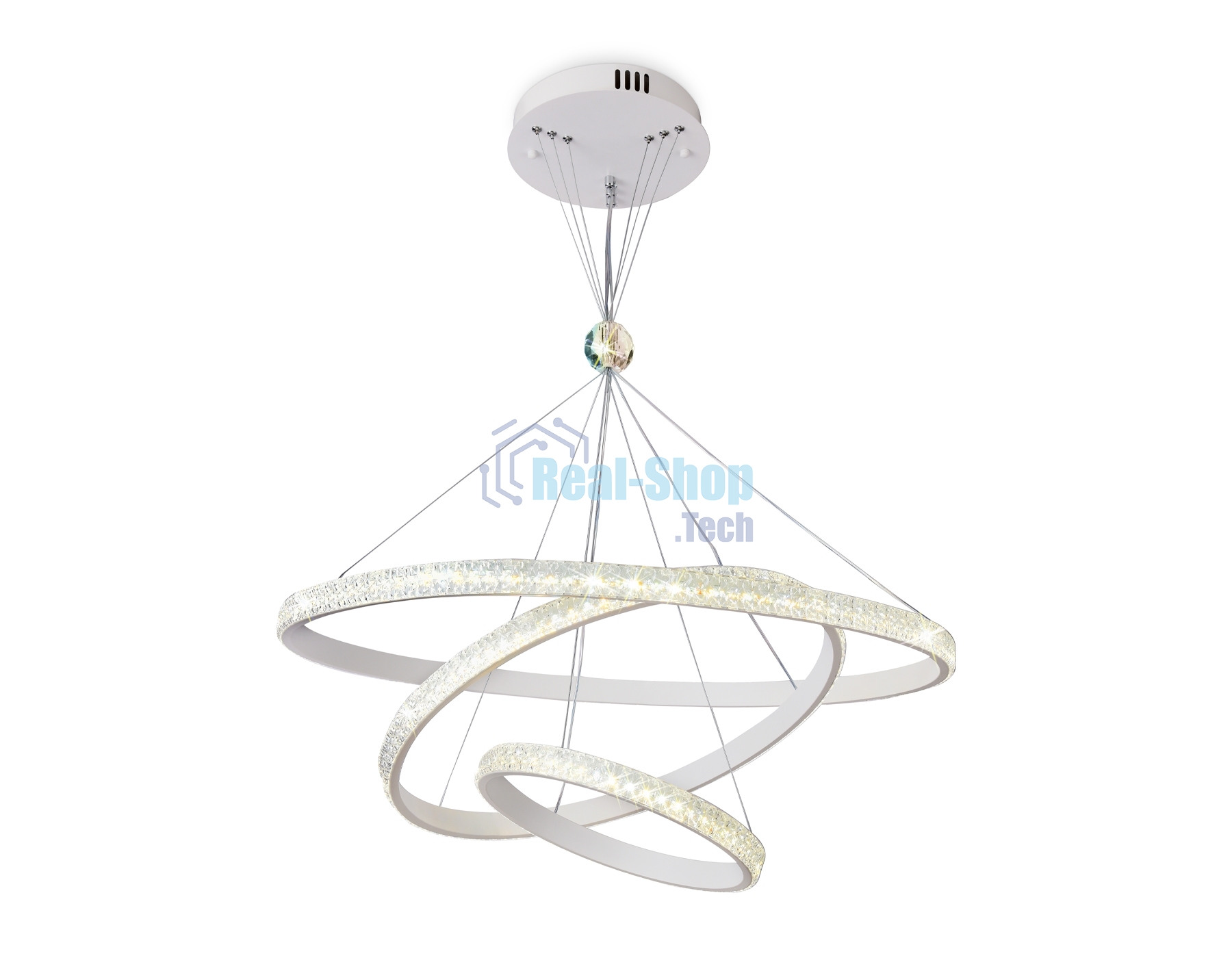 Светильник Ambrella light FA6157/3 WH белый 3000K/4200K/6400K 106W D700*890 (ПДУ РАДИО 2.4G)