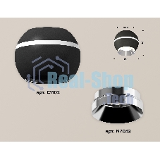 Светильник Ambrella Light XS1102011 SBK/PSL черный песок/серебро полированное MR16 GU5.3 LED 3W 4200K (C1102, N7032)