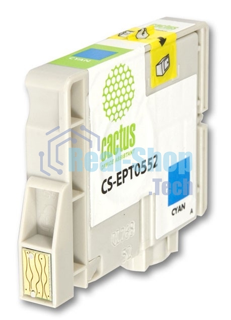Картридж струйный Cactus CS-EPT0552 голубой для Epson Stylus RX520/Stylus Photo R240 (10мл)