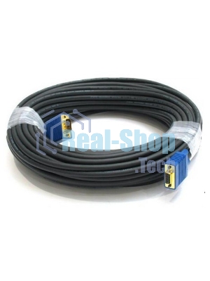 Кабель VGA DB15 (m)/DB15 (m) 20м феррит.кольца