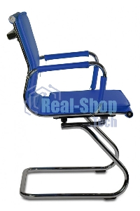 Кресло компьютерное Бюрократ CH-993-Low-V/blue синий, низкая спинка, искусственная кожа