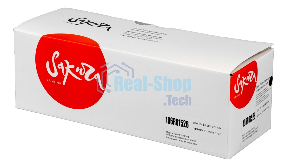 Картридж лазерный Sakura 106R01526 для Xerox Phaser 6700, черный, 18 000 к.