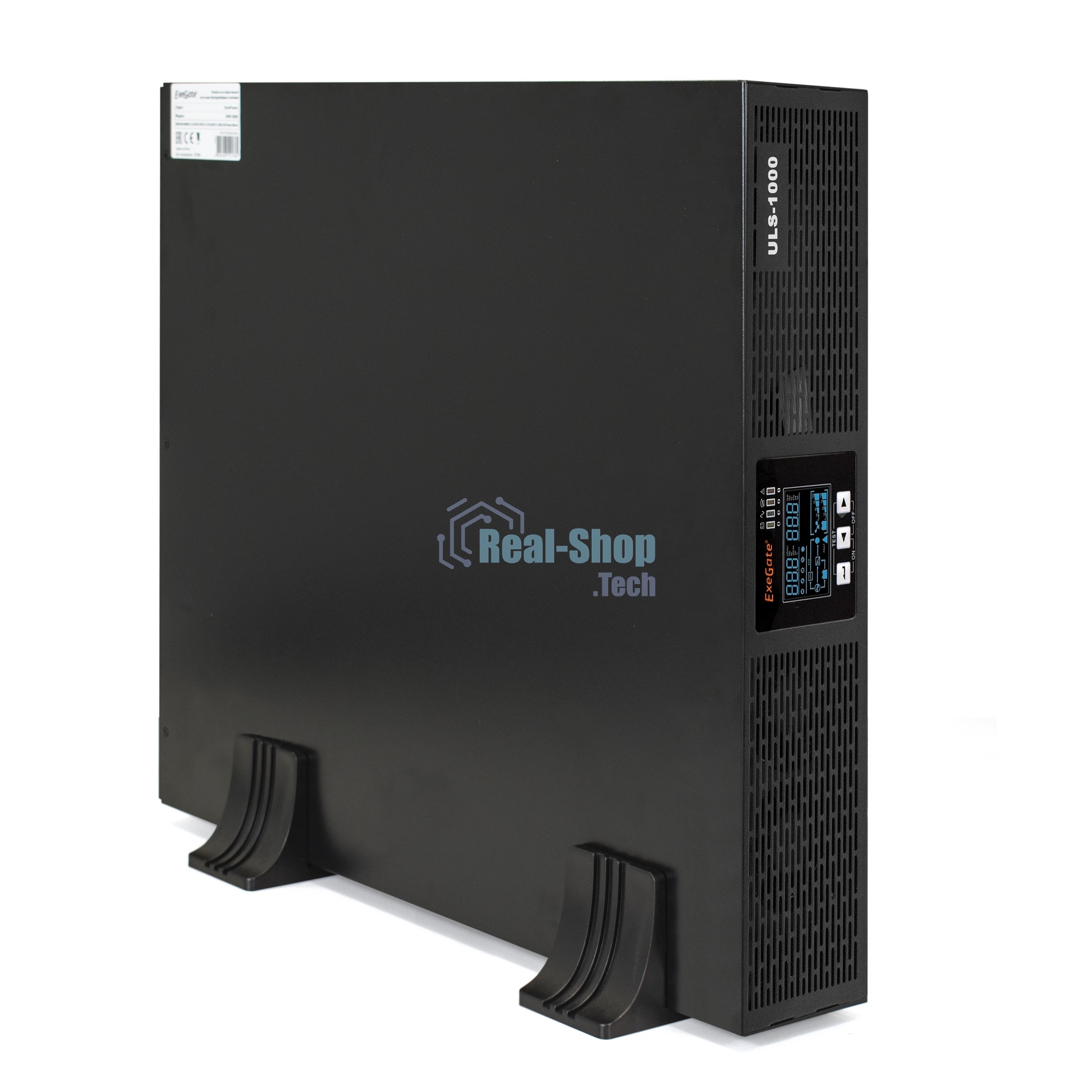 Источник бесперебойного питания On-line ExeGate EP285646RUS PowerExpert ULS-1000.LCD.AVR.C13.USB.RS232.SNMP.2U 1000VA/1000W, On-Line, PF=1, LCD, 4*IEC-C13, RS232, USB, SNMP-slot, Rackmount 2U/Tower, черный