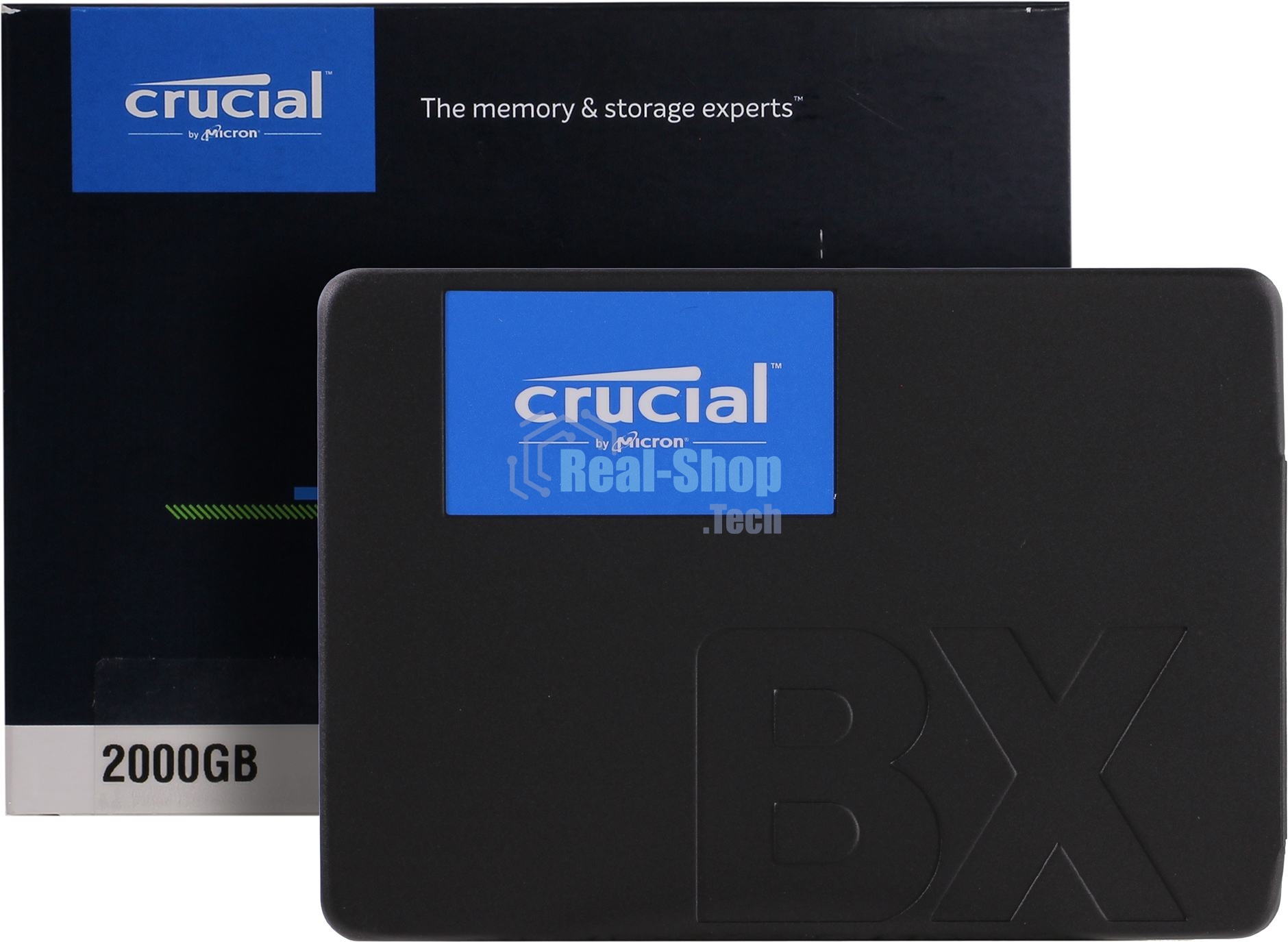 Накопитель SSD Crucial BX500, 2Tb, SATA III, 2.5
