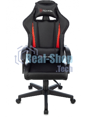 Кресло Zombie GAME TETRA черный/красный, экокожа, 120 кг, механизм качания