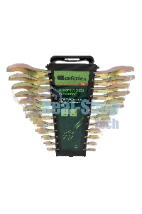 Набор ключей рожковых Сибртех 6-32 мм, 12 шт, желтый цинк