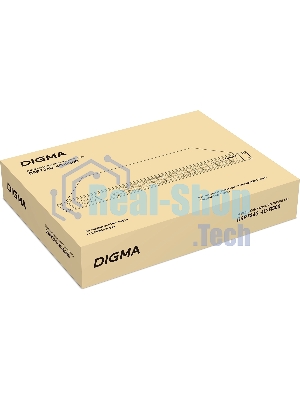 Коммутатор Digma DSP724G-4C-R300, 24×1 Гбит/с + 4×1 Гбит/с Combo, управляемый