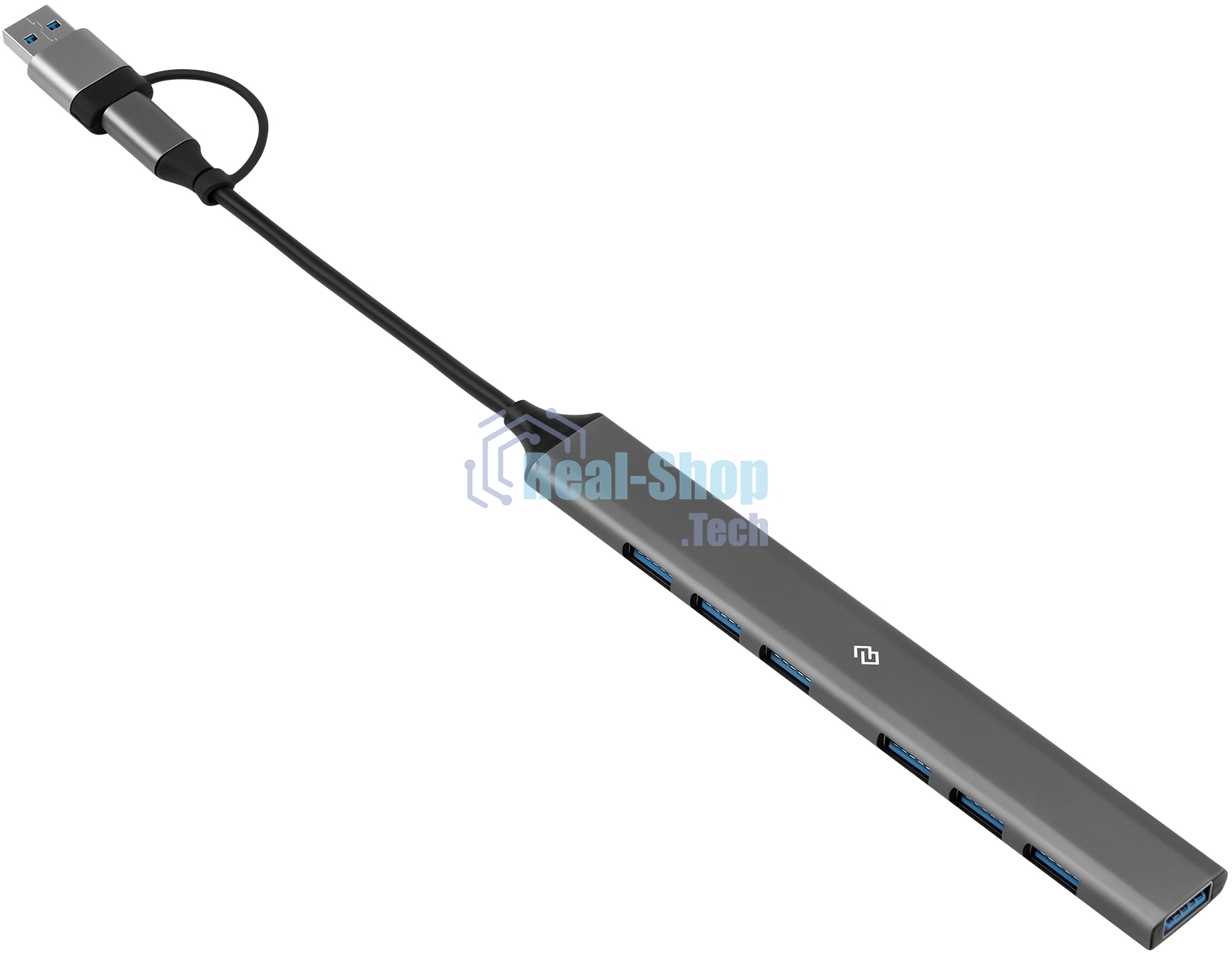 USB-концентратор Digma DHUB-7USB-AC-3.0, USB-C + USB-A, USB 3.0 7 портов, USB