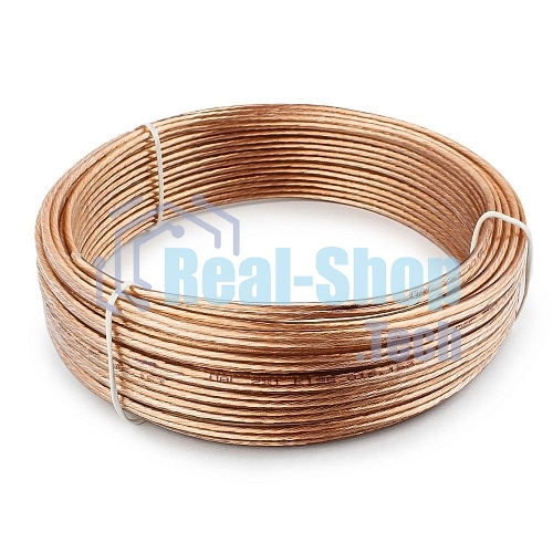 Акустический кабель Cablexpert CC-TC2x1,0-15M, прозрачный, 15 м, бухта