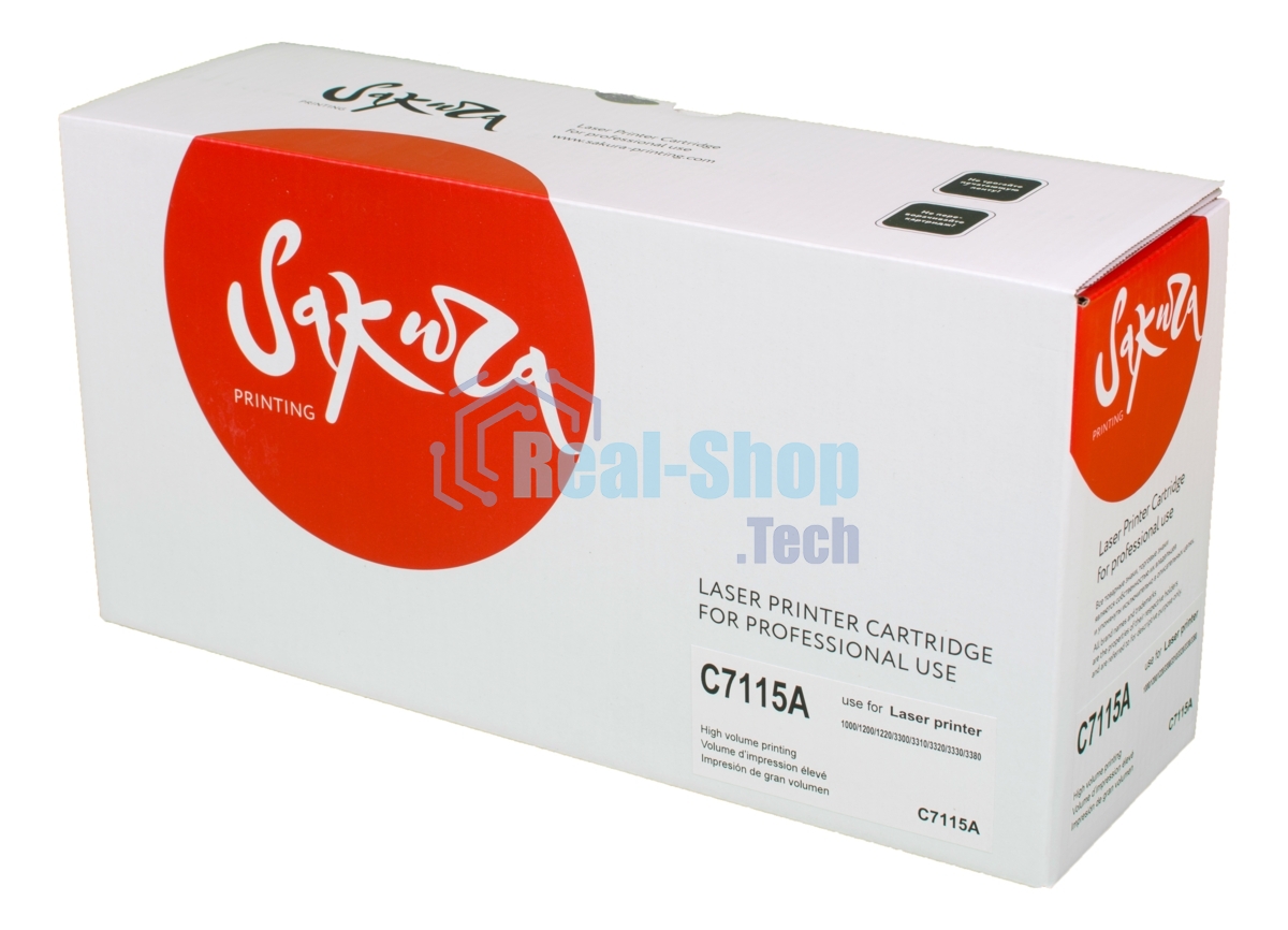 Картридж лазерный Sakura C7115A для HP LaserJet hp laserjet 1220/3300/3310/3320/3330/3380/1000/1005/1200, черный, 2500 к.