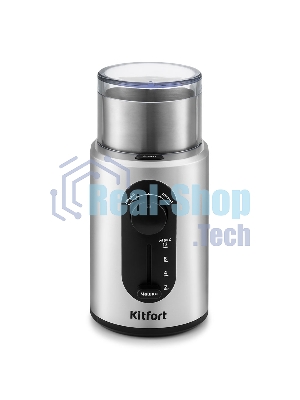 Кофемолка Kitfort KT-748 200Вт сист.помол.:ротац.нож вместим.:70гр нержавеющая сталь/черный