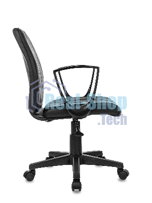 Кресло Бюрократ CH-327 черный, экокожа, 120 кг, механизм качания