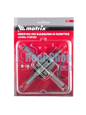 Сверло Matrix по кафелю и плитке, регулируемое Балеринка, 30-130 мм