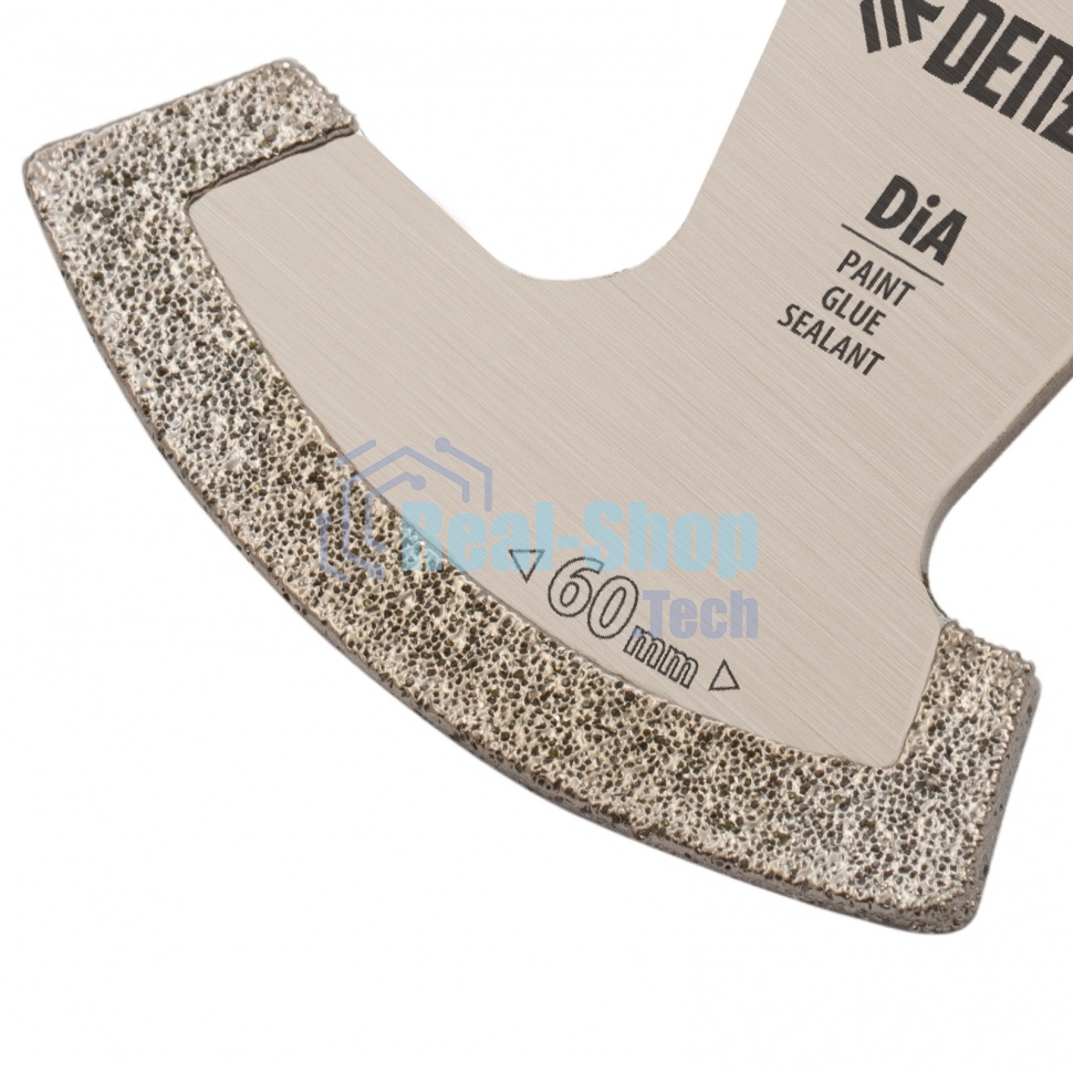 Насадка для МФИ Denzel режущая сегментная, DiA, по камню и плитке, 60 мм