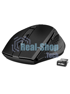 Мышь беспроводная SVEN RX-425W черный, 1600 dpi, радиоканал, USB, кнопки - 6