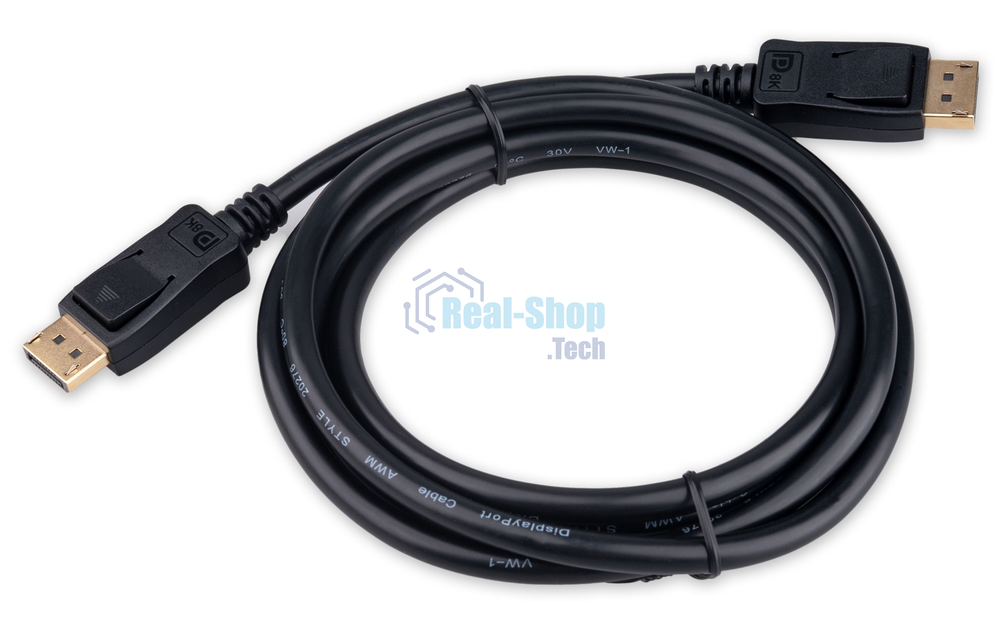 Кабель DisplayPort Cablexpert CC-DP8K-2M, 20M/20M, v1.4, 8К, медь, тройной экран, 2м, черный, пакет