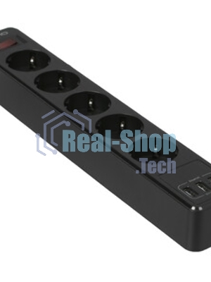 Сетевой фильтр QUMO Power Bar 5SP4U (P-0005), черный