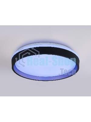 Светодиодный светильник RGB Ambrella light FZ604 BK/GD черный/золото IP20 46W 3000K-6500K+RGB D390*80 (ПДУ ИК)
