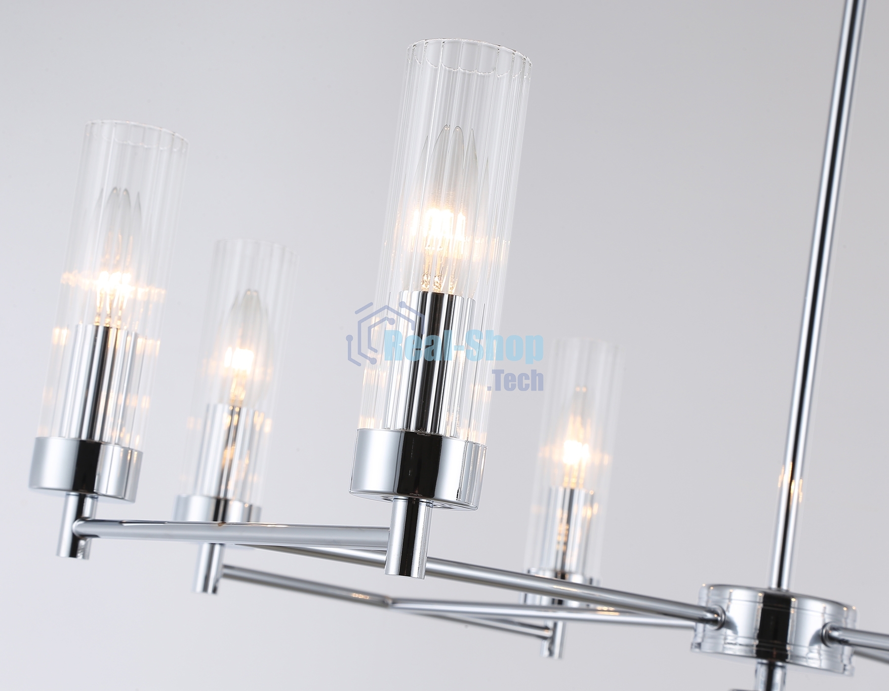 Люстра Ambrella light LH55152/8 CH/CL хром/прозрачный E14/8 max 40W D765*520