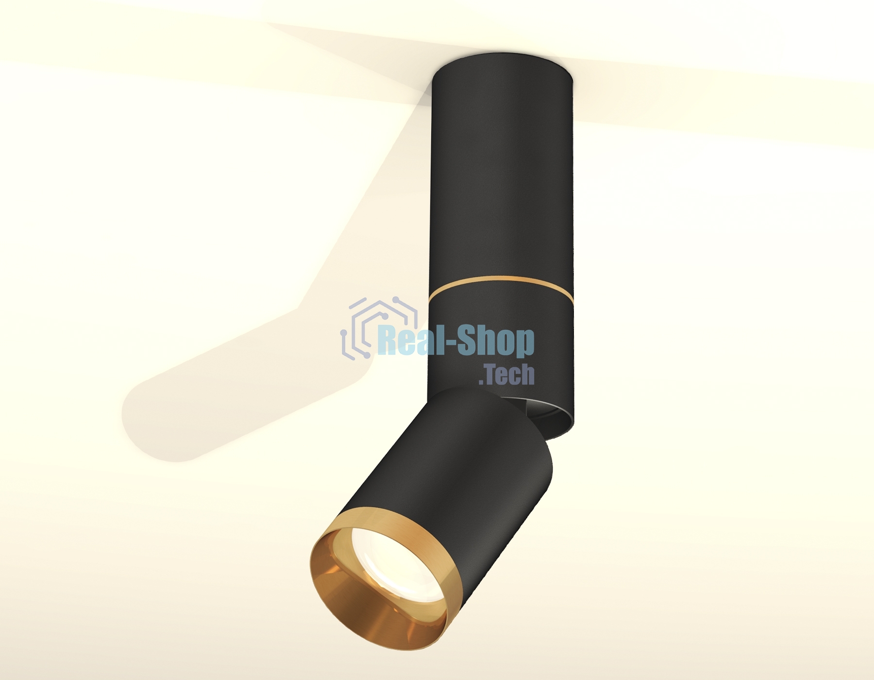 Светильник Ambrella Light XM6313130 SBK/PYG черный песок/золото желтое полированное MR16 GU5.3