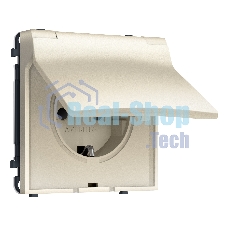 Комплект механизма электрической розетки SIGMA Шёлк 50Hz 2P+E с/з с/ш и крышкой IP44 16A-250V QUANT PRO (SP5480, PR141)