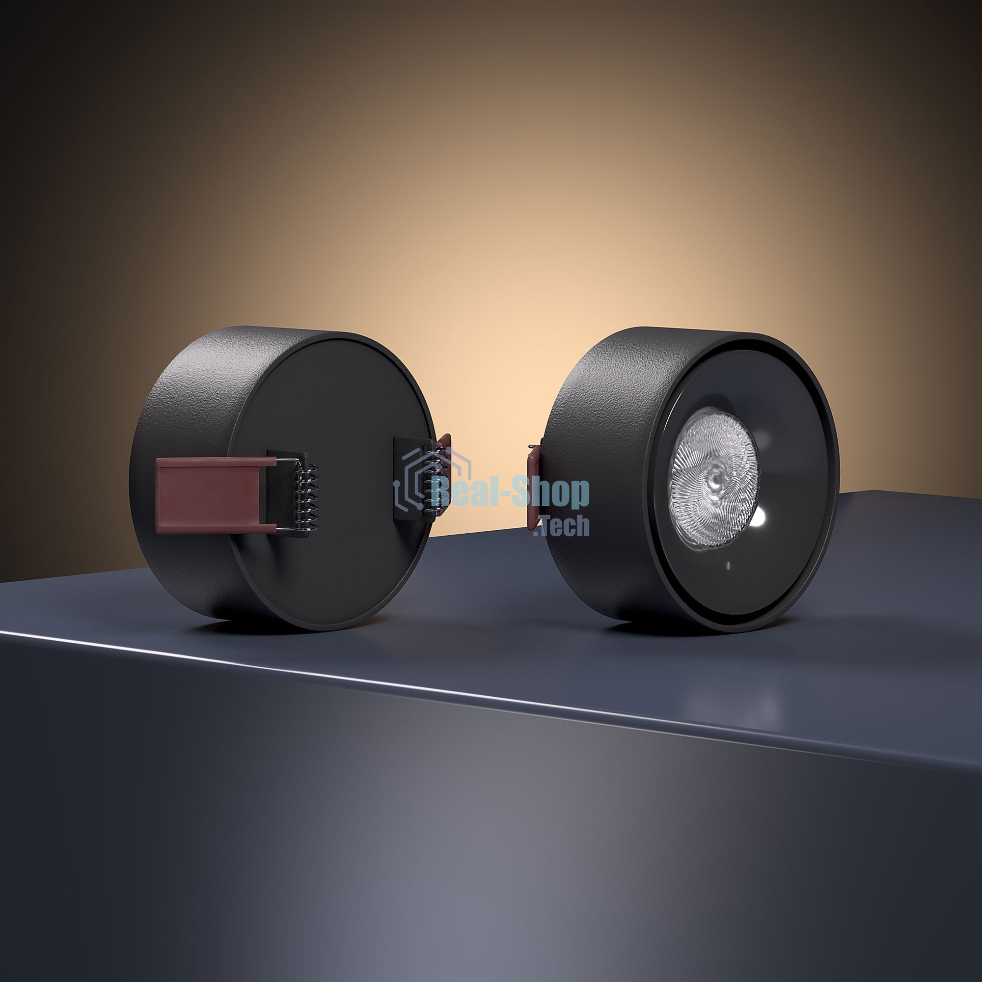 25095/LED / светильник встраиваемый светодиодный / черный