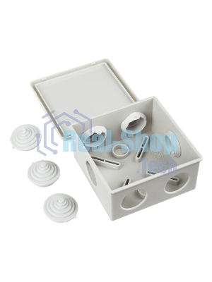 Коробка КМ41235 распаячная IEK UKO11-085-085-040-K41-44 для о/п 85х85х40 мм IP44 (RAL7035, 6 гермовводов)