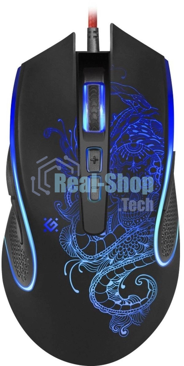 Мышь проводная Defender Venom GM-640L черный, 3200 dpi, USB, кнопки - 8