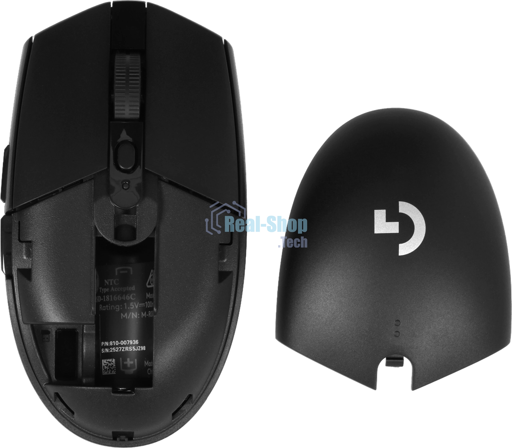 Мышь беспроводная Logitech G304 Lightspeed черный, 12000 dpi, радиоканал, USB, кнопки - 6