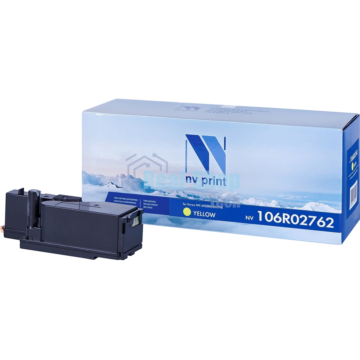 Картридж лазерный NVPrint совместимый Xerox 106R02762 Yellow для Phaser 6020/6022/WorkCentre 6025/6027 (1000k)