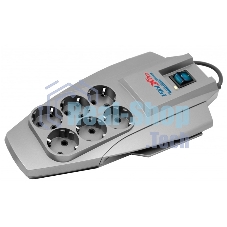 Сетевой фильтр Pilot X-Pro 3 м (6 розеток) серый (коробка)