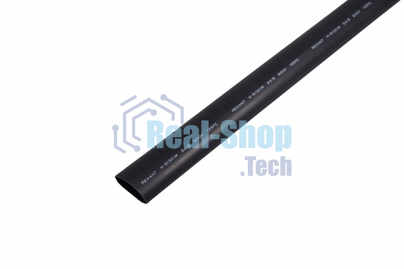 Трубка термоусадочная Rexant 26-0024 тонкостен. 24.0/8.0 с клеем (3:1) 1м черный