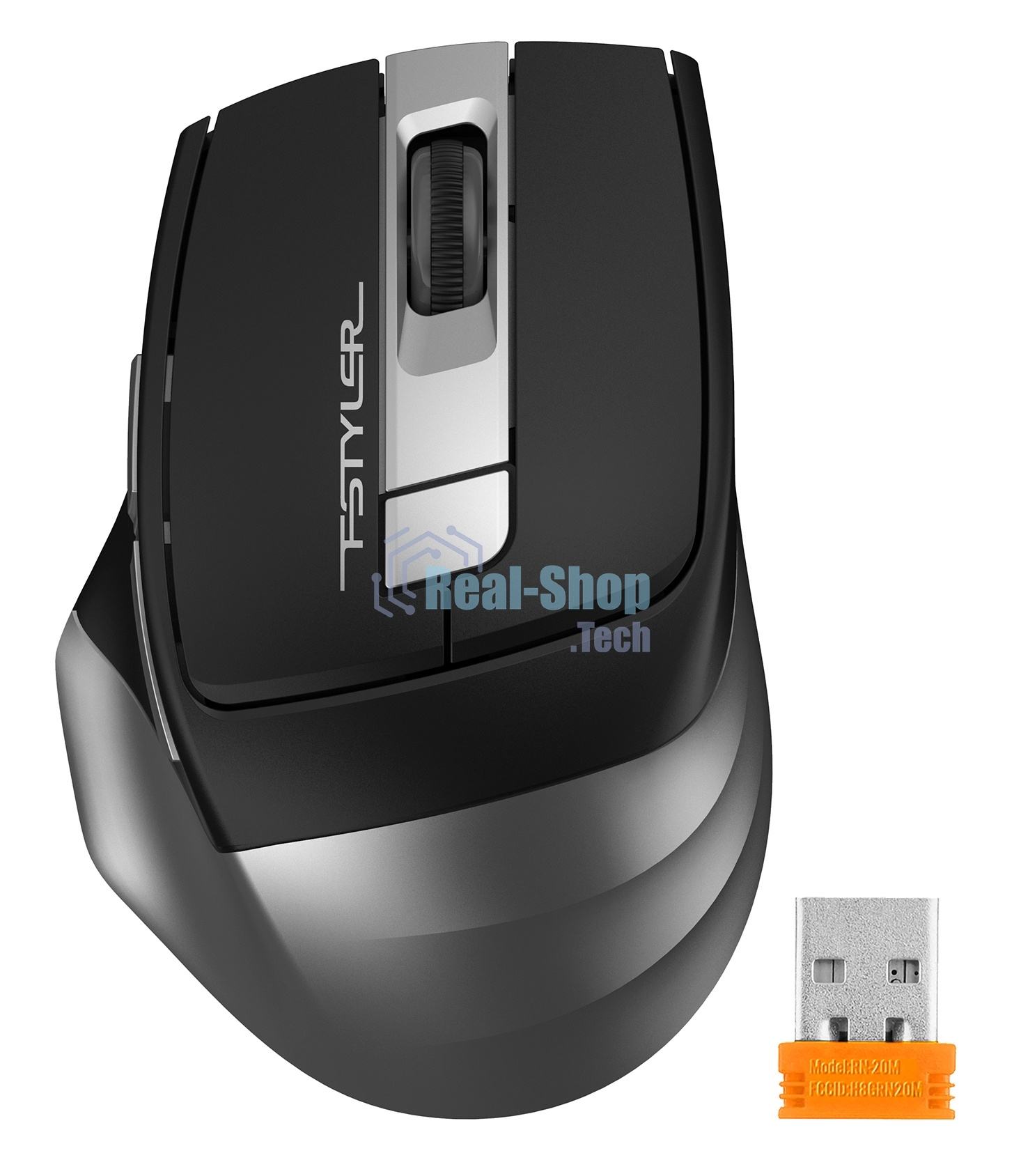 Мышь беспроводная A4Tech Fstyler FG35 серый/черный, 2000 dpi, радиоканал, USB, кнопки - 6
