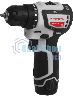 Дрель-шуруповерт аккумуляторная ИНТЕРСКОЛ ДА-10/12В 687.1.2.70, 12 В, 1,5 А·ч, аккумуляторная