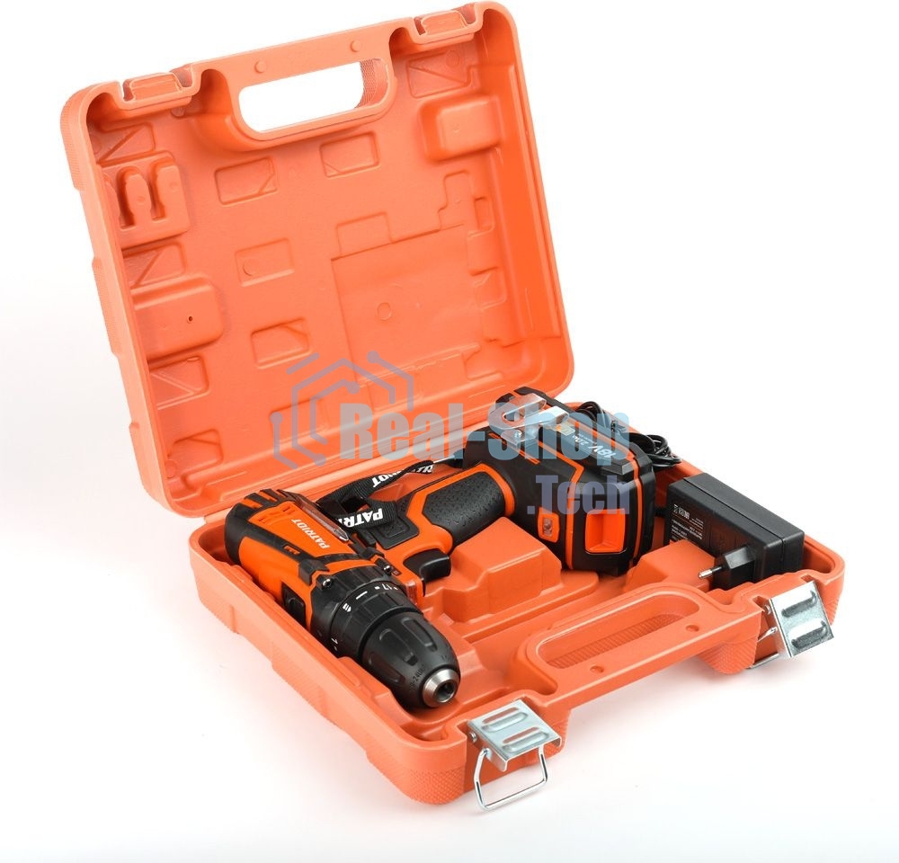 Дрель-шуруповерт аккумуляторная Patriot BR 183UES, Аккумуляторная, 18В, Кейс