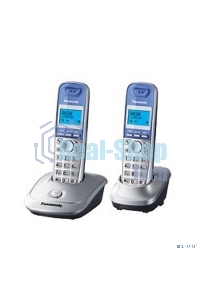 Телефон беспроводной (DECT) Panasonic KX-TG2512RUS (серебристый) Доп трубка в комплекте,АОН, Caller ID,спикерфон на трубке,полифония