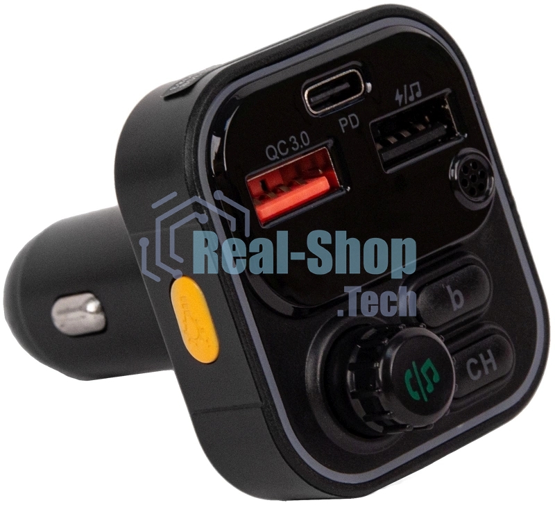Автомобильный FM-модулятор ACV FMT-130B черный BT USB (40580)