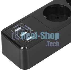 Сетевой фильтр QUMO Power Bar 5SP4U (P-0005), черный
