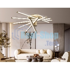Потолочный светодиодный светильник Ambrella light FL6234 GD золото 96W 3000K-6400K 605*605*200 (ПДУ ИК)