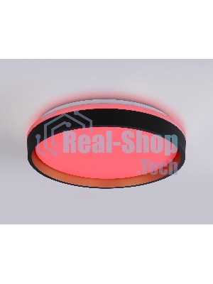 Светодиодный светильник RGB Ambrella light FZ604 BK/GD черный/золото IP20 46W 3000K-6500K+RGB D390*80 (ПДУ ИК)