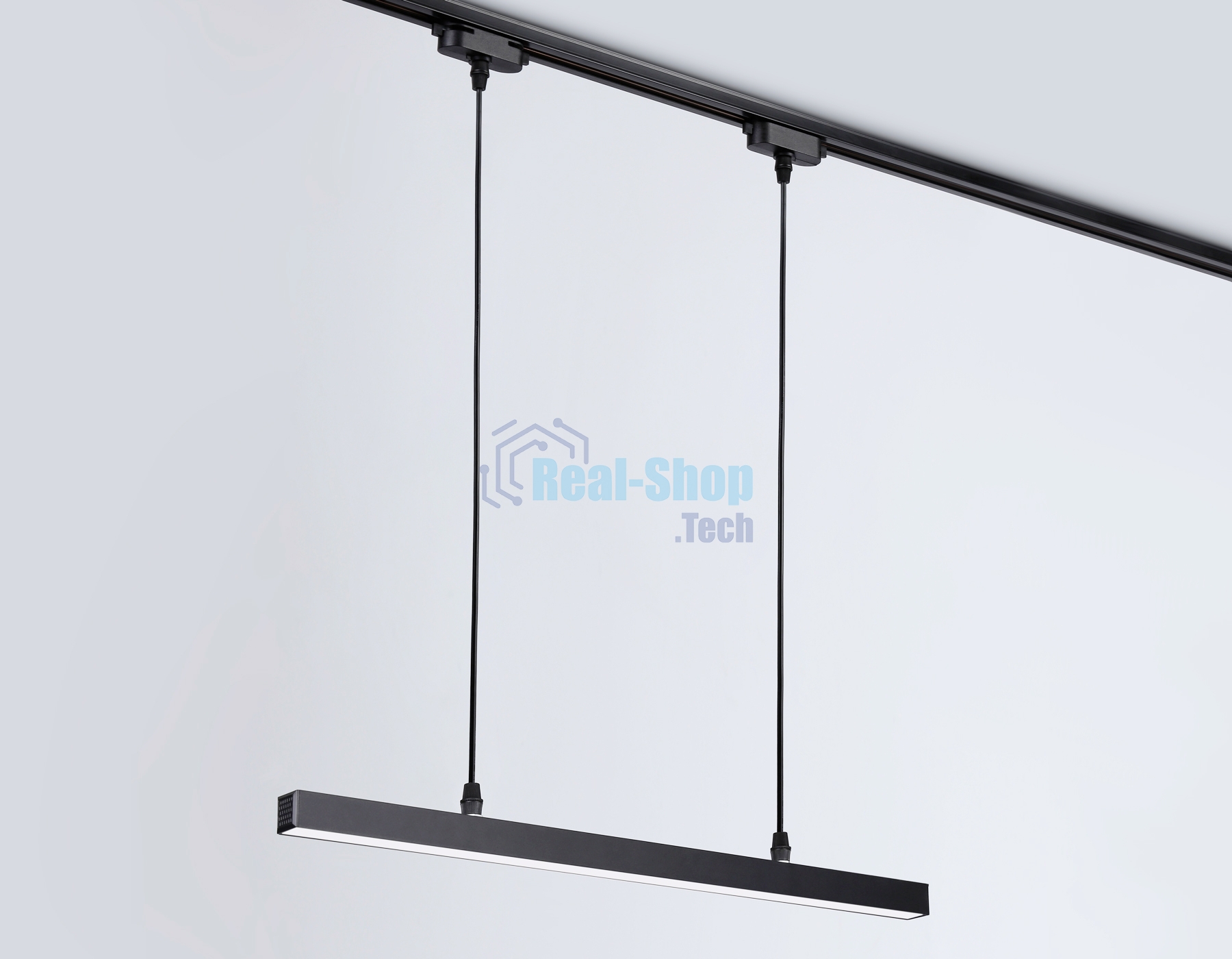 Трековый однофазный подвесной светодиодный светильник Ambrella light GL6787 BK черный LED 24W 4200K 600*22*1025