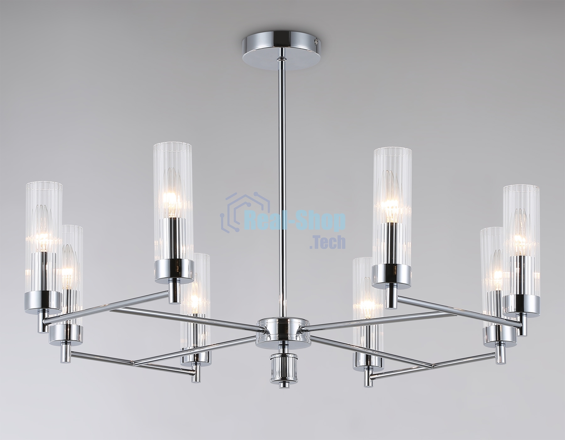 Люстра Ambrella light LH55152/8 CH/CL хром/прозрачный E14/8 max 40W D765*520