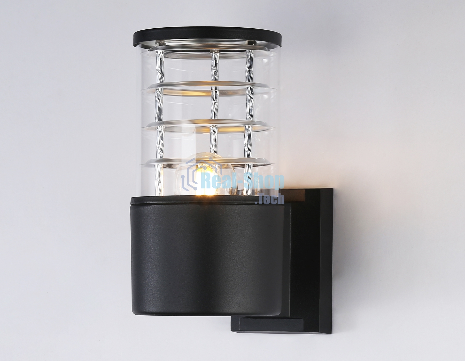 Светильник Ambrella light ST2522 BK/CL черный/прозрачный IP54 E27 max 40W 200*110*155