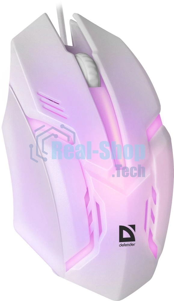Мышь проводная Defender Cyber MB-560L белый, 1200 dpi, USB, кнопки - 3