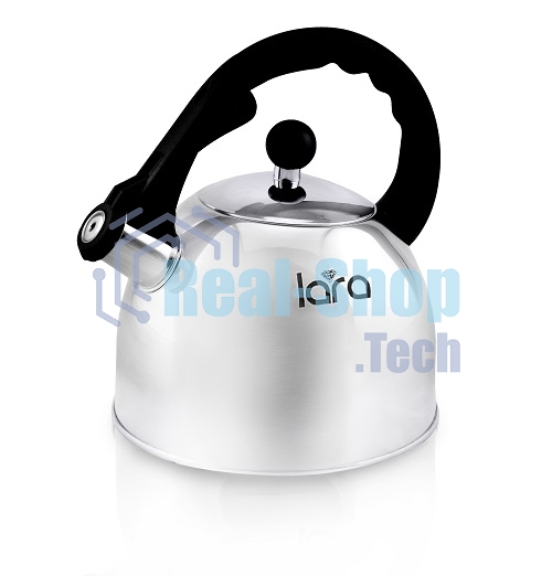 Чайник металлический Lara LR00-05 (зеркальный) 2.5 л, индукционное дно 0.3 мм, автоподъем ручки