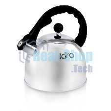 Чайник металлический Lara LR00-05 (зеркальный) 2.5 л, индукционное дно 0.3 мм, автоподъем ручки