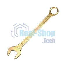 Ключ комбинированный Rexant 30 мм, желтый цинк