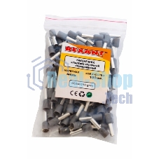 Наконечник штыревой втулочный изолированный Rexant F-9 мм 4 мм² (НШВи 4.0-9) серый