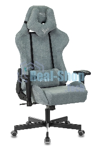 Кресло игровое Бюрократ VIKING KNIGHT LT28 FABRIC серо-голубой крестовина металл/пластик