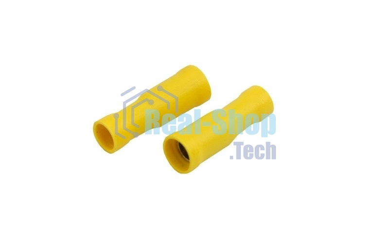 Разъем штекерный изолированный Rexant гнездо 5 мм 4-6 мм² (РШи-м 6.0-5/РШИм 5,5-6-4) желтый